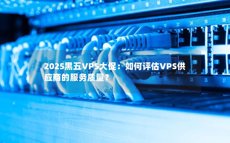 2025黑五VPS大促：如何评估VPS供应商的服务质量？