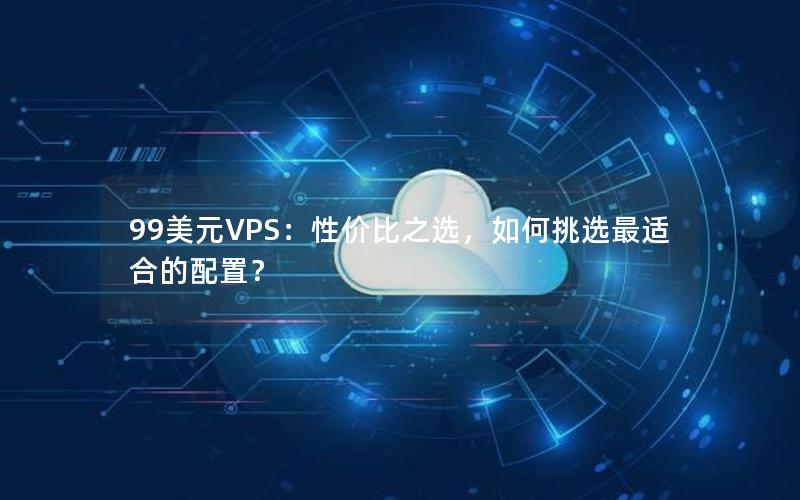 99美元VPS：性价比之选，如何挑选最适合的配置？