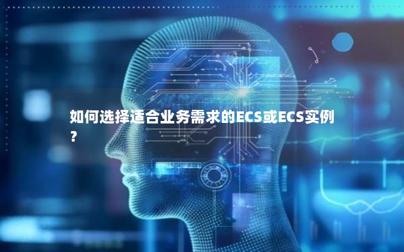 如何选择适合业务需求的ECS或ECS实例？