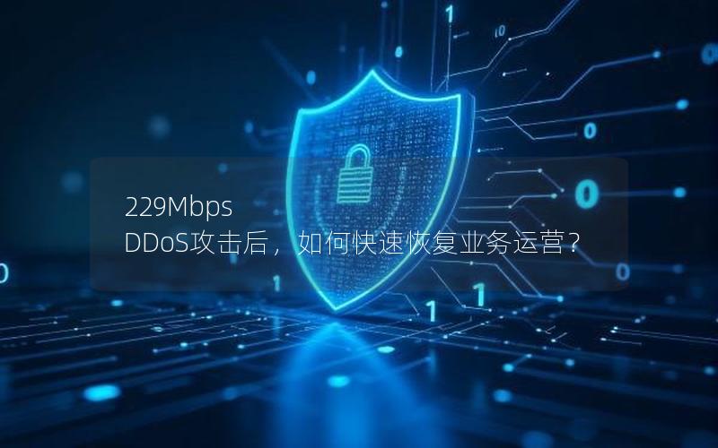 229Mbps DDoS攻击后，如何快速恢复业务运营？