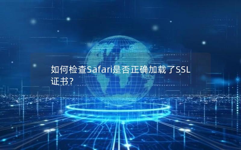 如何检查Safari是否正确加载了SSL证书？