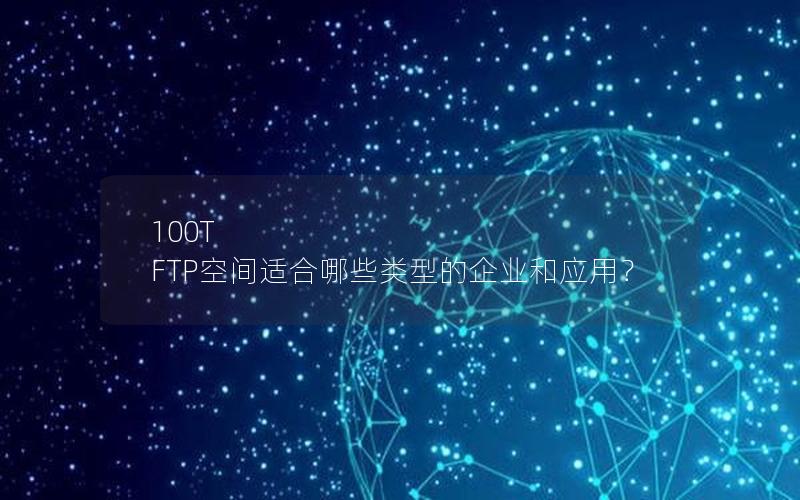 100T FTP空间适合哪些类型的企业和应用？