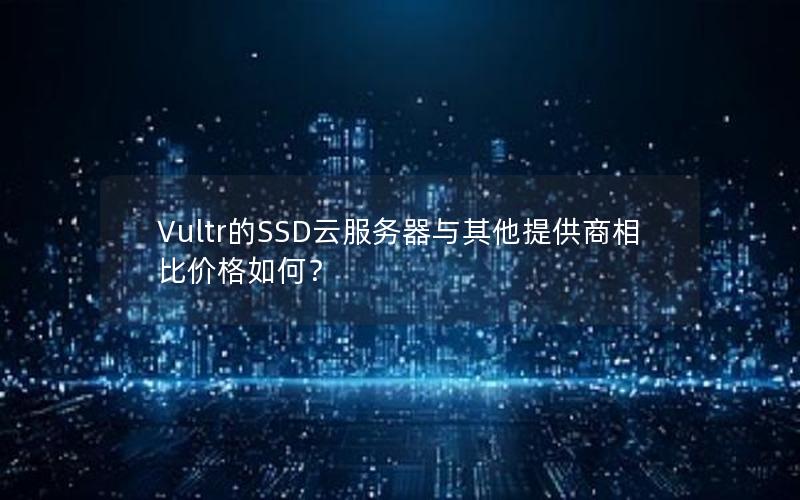 Vultr的SSD云服务器与其他提供商相比价格如何？