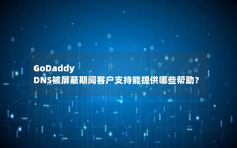 GoDaddy DNS被屏蔽期间客户支持能提供哪些帮助？