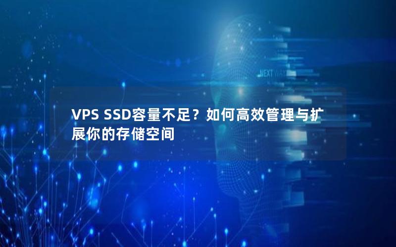 VPS SSD容量不足？如何高效管理与扩展你的存储空间