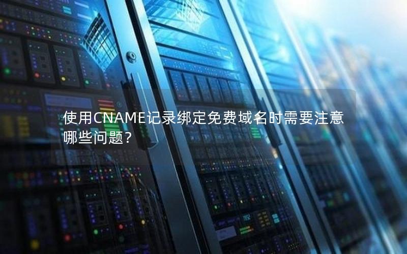 使用CNAME记录绑定免费域名时需要注意哪些问题？