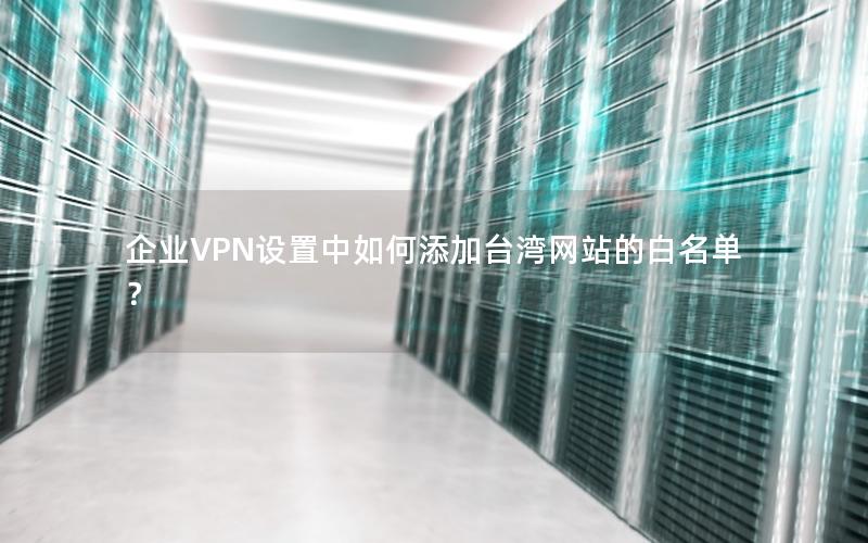 企业VPN设置中如何添加台湾网站的白名单？