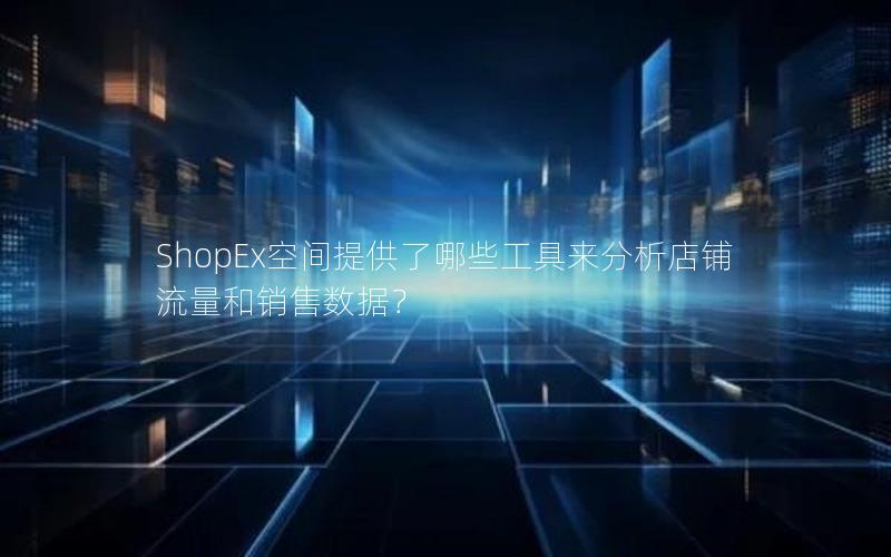 ShopEx空间提供了哪些工具来分析店铺流量和销售数据？