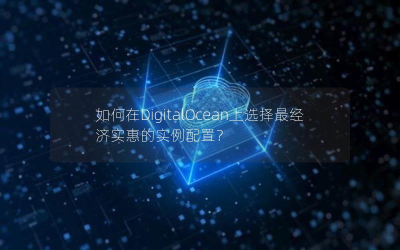 如何在DigitalOcean上选择最经济实惠的实例配置？