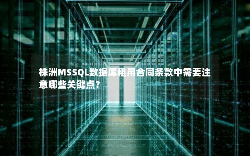 株洲MSSQL数据库租用合同条款中需要注意哪些关键点？