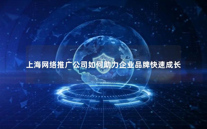 上海网络推广公司如何助力企业品牌快速成长