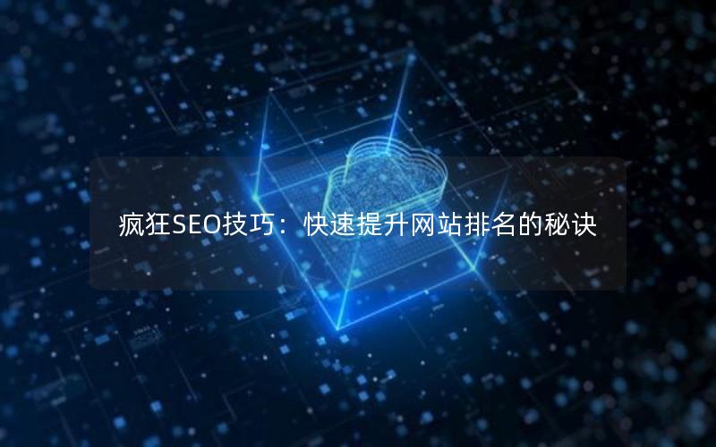 疯狂SEO技巧：快速提升网站排名的秘诀