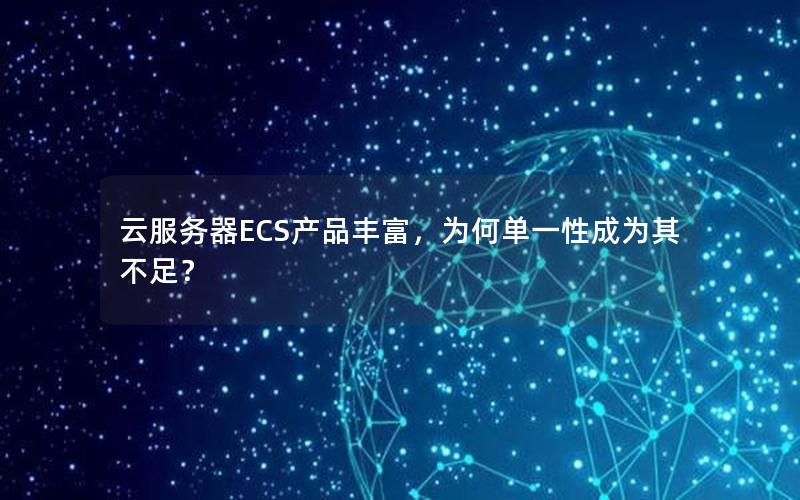 云服务器ECS产品丰富，为何单一性成为其不足？