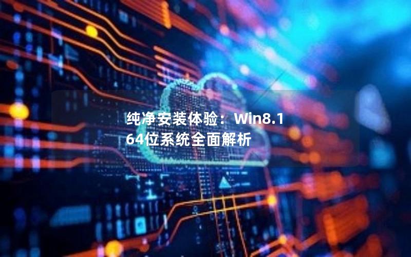 纯净安装体验：Win8.1 64位系统全面解析