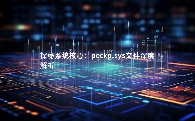 探秘系统核心：peckp.sys文件深度解析