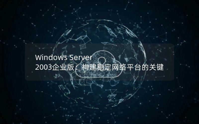 Windows Server 2003企业版：构建稳定网络平台的关键