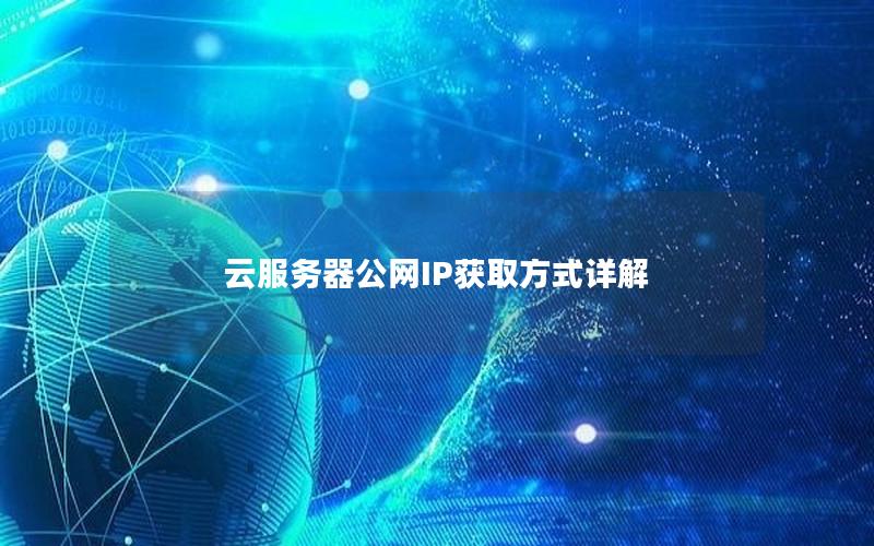 云服务器公网IP获取方式详解