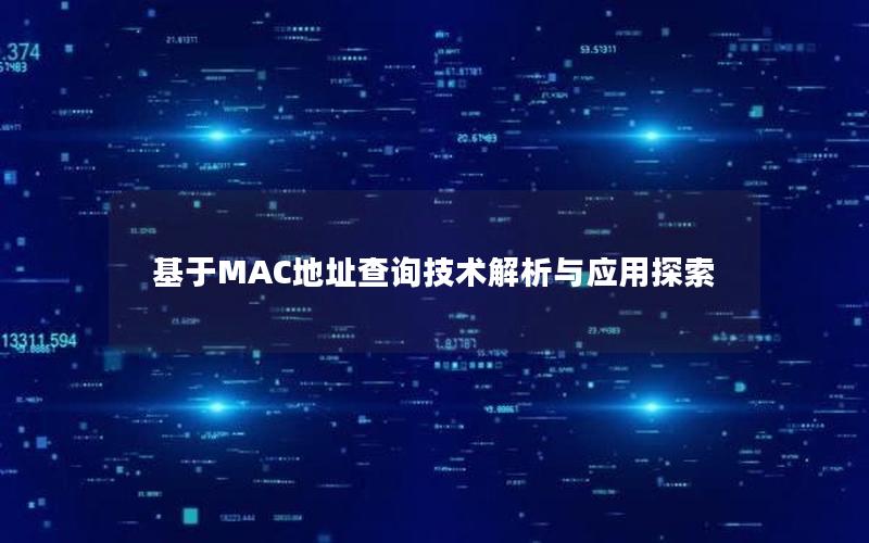 基于MAC地址查询技术解析与应用探索