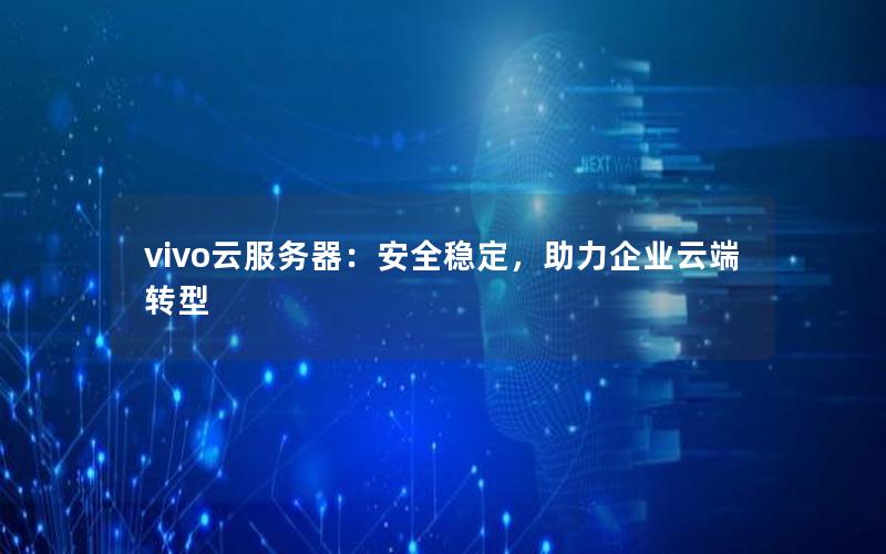 vivo云服务器：安全稳定，助力企业云端转型