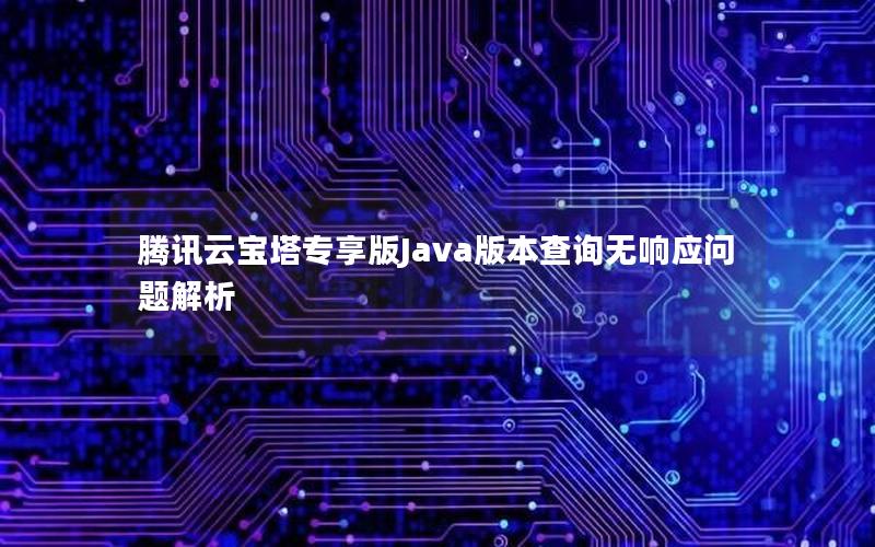 腾讯云宝塔专享版Java版本查询无响应问题解析