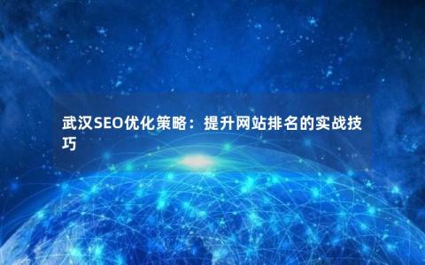 武汉SEO优化策略：提升网站排名的实战技巧