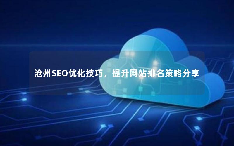 沧州SEO优化技巧，提升网站排名策略分享