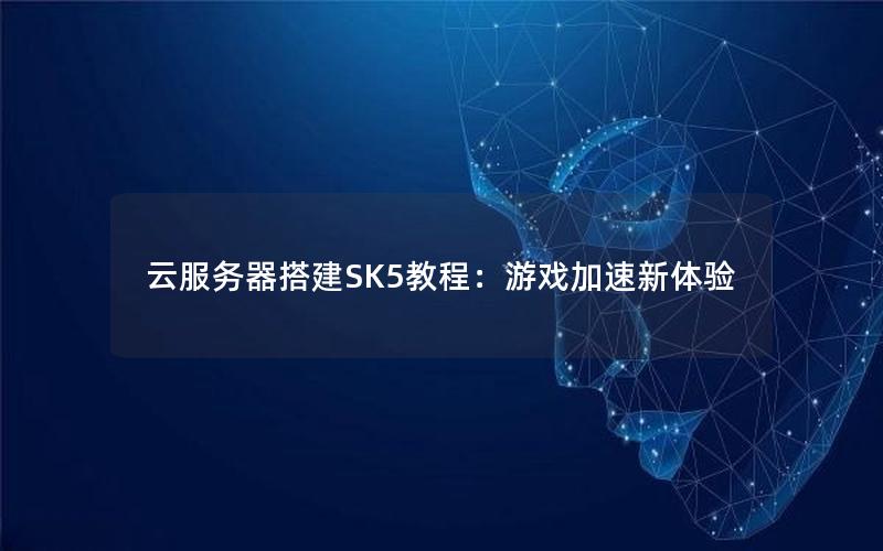 云服务器搭建SK5教程：游戏加速新体验