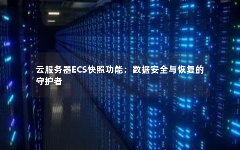 云服务器ECS快照功能：数据安全与恢复的守护者