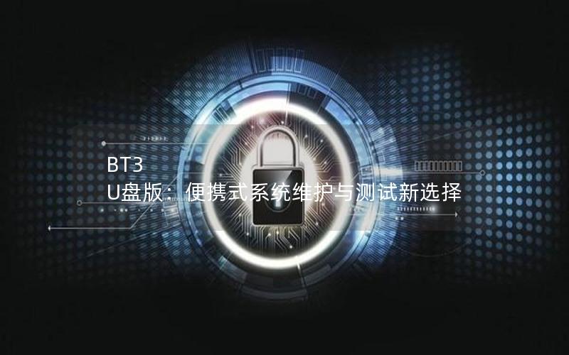 BT3 U盘版：便携式系统维护与测试新选择