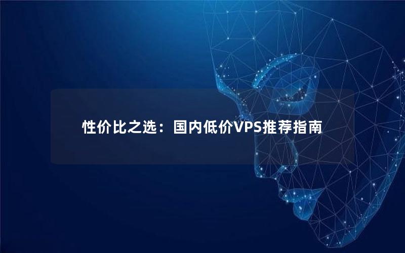 性价比之选：国内低价VPS推荐指南