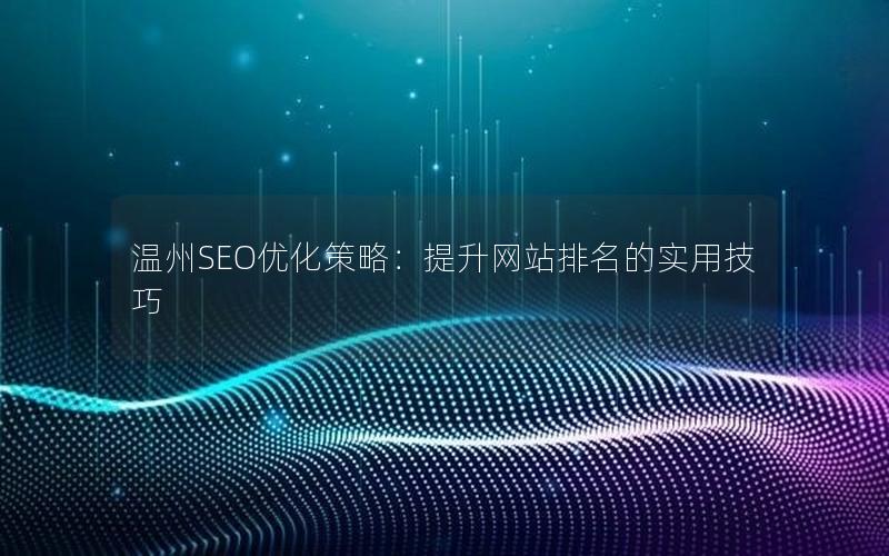 温州SEO优化策略：提升网站排名的实用技巧