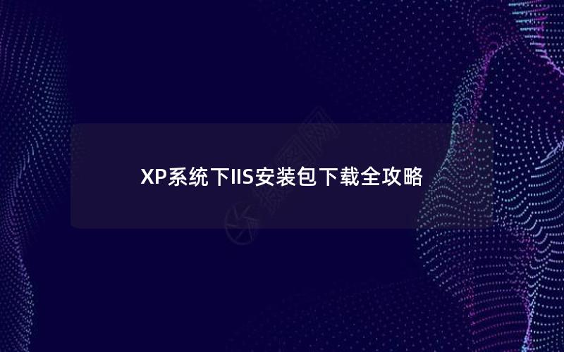 XP系统下IIS安装包下载全攻略