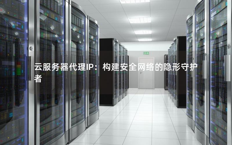 云服务器代理IP：构建安全网络的隐形守护者