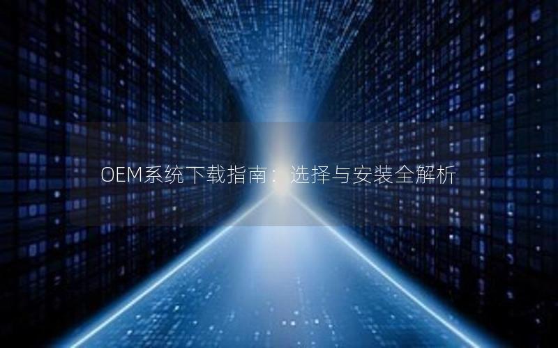 OEM系统下载指南：选择与安装全解析