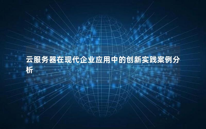 云服务器在现代企业应用中的创新实践案例分析