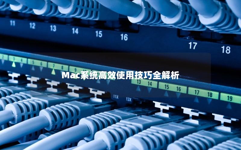 Mac系统高效使用技巧全解析