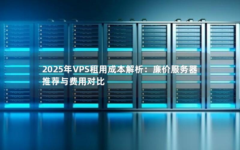 2025年VPS租用成本解析：廉价服务器推荐与费用对比