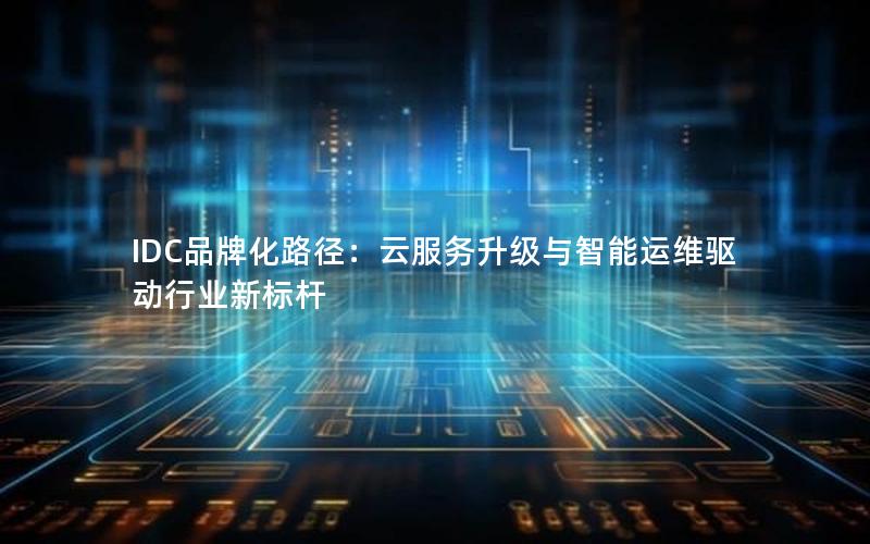 IDC品牌化路径：云服务升级与智能运维驱动行业新标杆