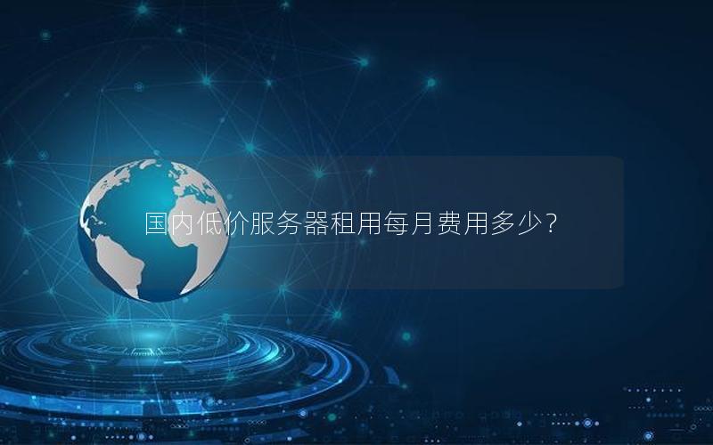 国内低价服务器租用每月费用多少？