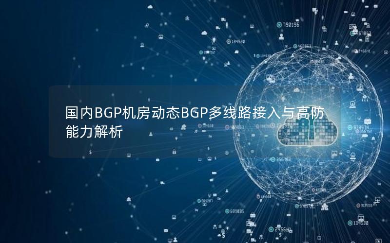 国内BGP机房动态BGP多线路接入与高防能力解析