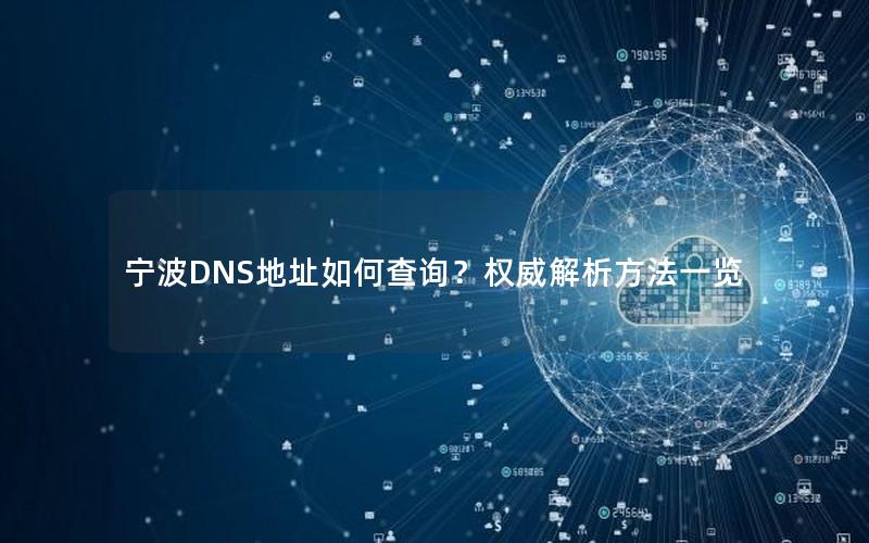 宁波DNS地址如何查询？权威解析方法一览