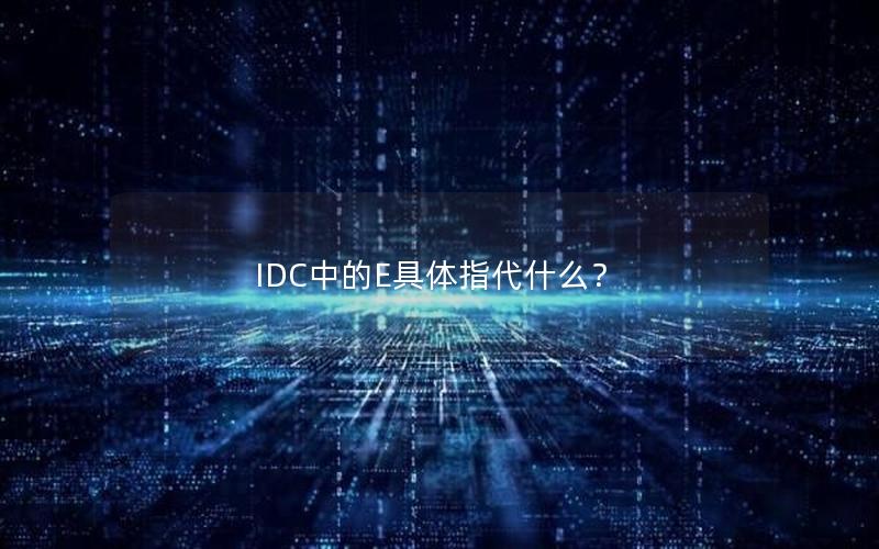 IDC中的E具体指代什么？