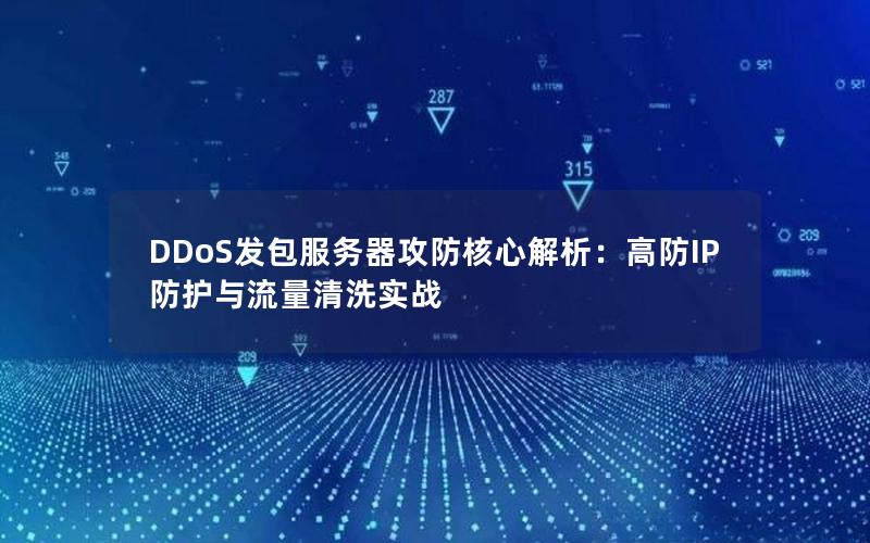 DDoS发包服务器攻防核心解析：高防IP防护与流量清洗实战