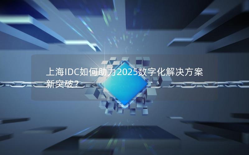 上海IDC如何助力2025数字化解决方案新突破？