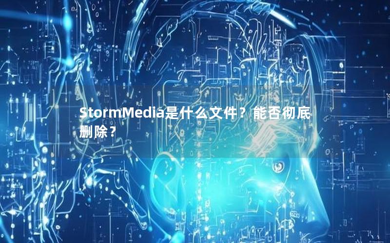 StormMedia是什么文件？能否彻底删除？