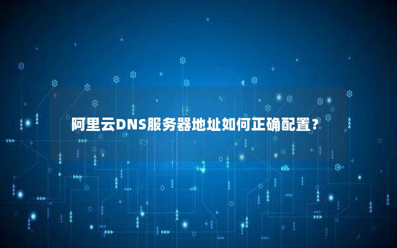 阿里云DNS服务器地址如何正确配置？