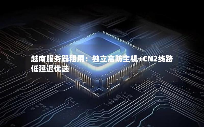 越南服务器租用：独立高防主机+CN2线路低延迟优选