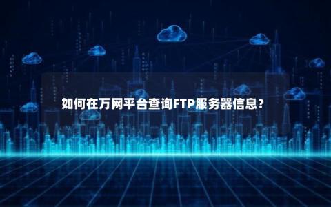 如何在万网平台查询FTP服务器信息？