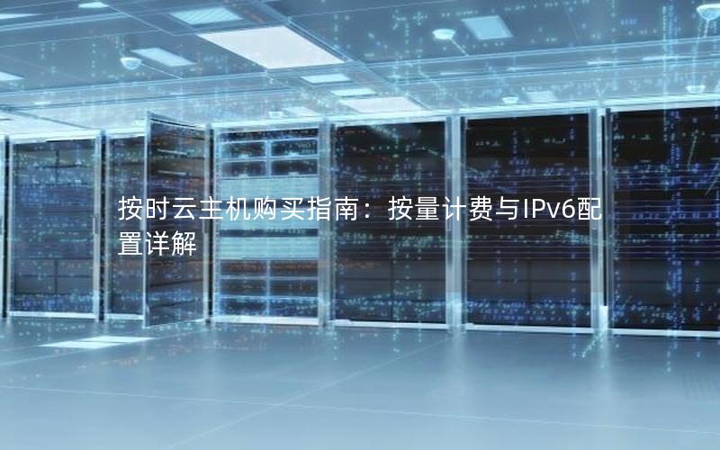 按时云主机购买指南：按量计费与IPv6配置详解