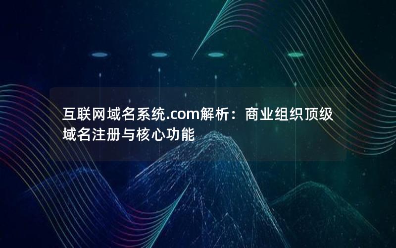 互联网域名系统.com解析：商业组织顶级域名注册与核心功能